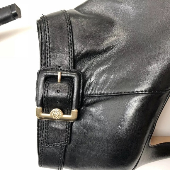 VINCE CAMUTO Black Leather Boot Chrissa Ankle Boot Sz 9M/39 - Picture 5 of 8